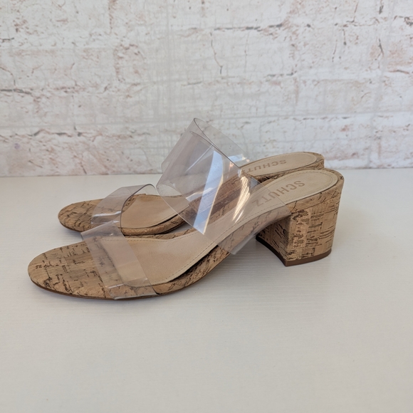 Schutz Women's Clear Tan Sandals - Picture 3 of 11